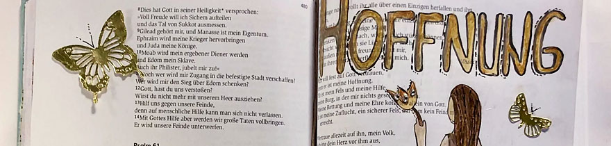 Veranstaltung: Bible Art Journaling – Bibeltexte kreativ gestalten – Pädagogisches Handeln der Reformierten Landeskirche Aargau