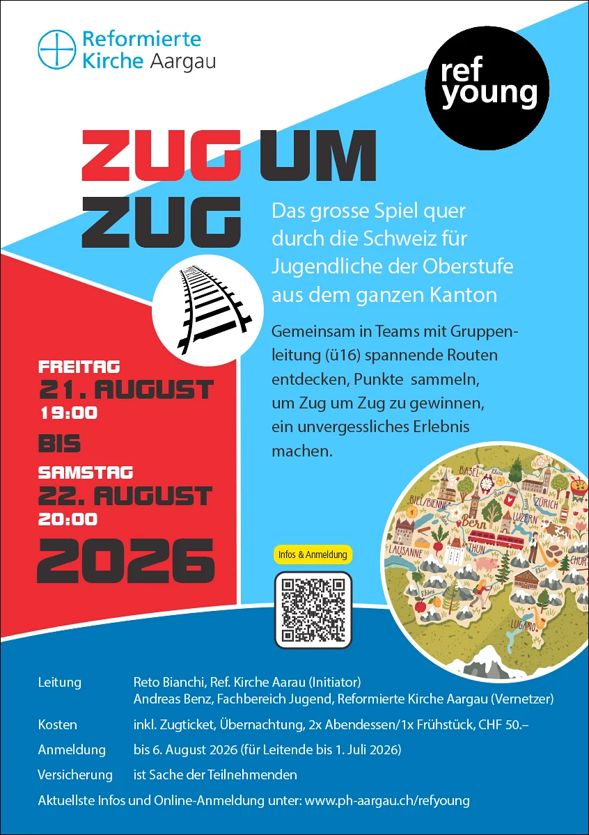 Zug um Zug 2026 – RefYoung – Pädagogisches Handeln der Reformierten Landeskirche Aargau